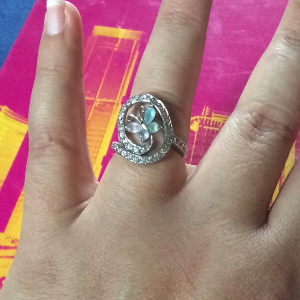 Beautiful butterfly silver ring